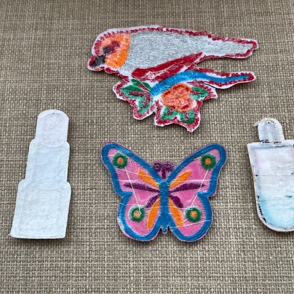 Embroidery Patches Iron On Multi Color for Clothes Craft Accessories Lot of 4 - Picture 5 of 8